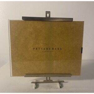 Modern Pottery Barn Pewter EASEL FRAME  floating glass 7 x 9 inch